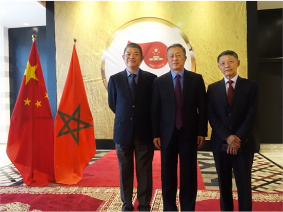 壹号娱乐董事长肖志鸿出席驻摩洛哥使馆国庆70周年招待会